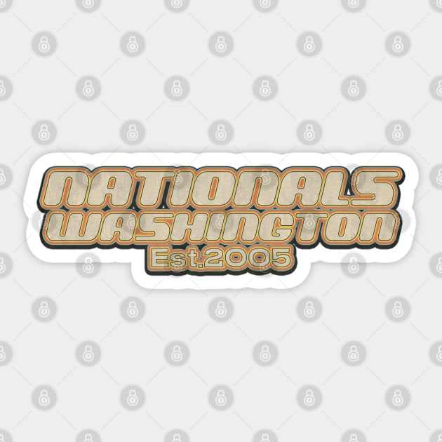 Washington Nationals  / Old Style Vintage Sticker by Zluenhurf